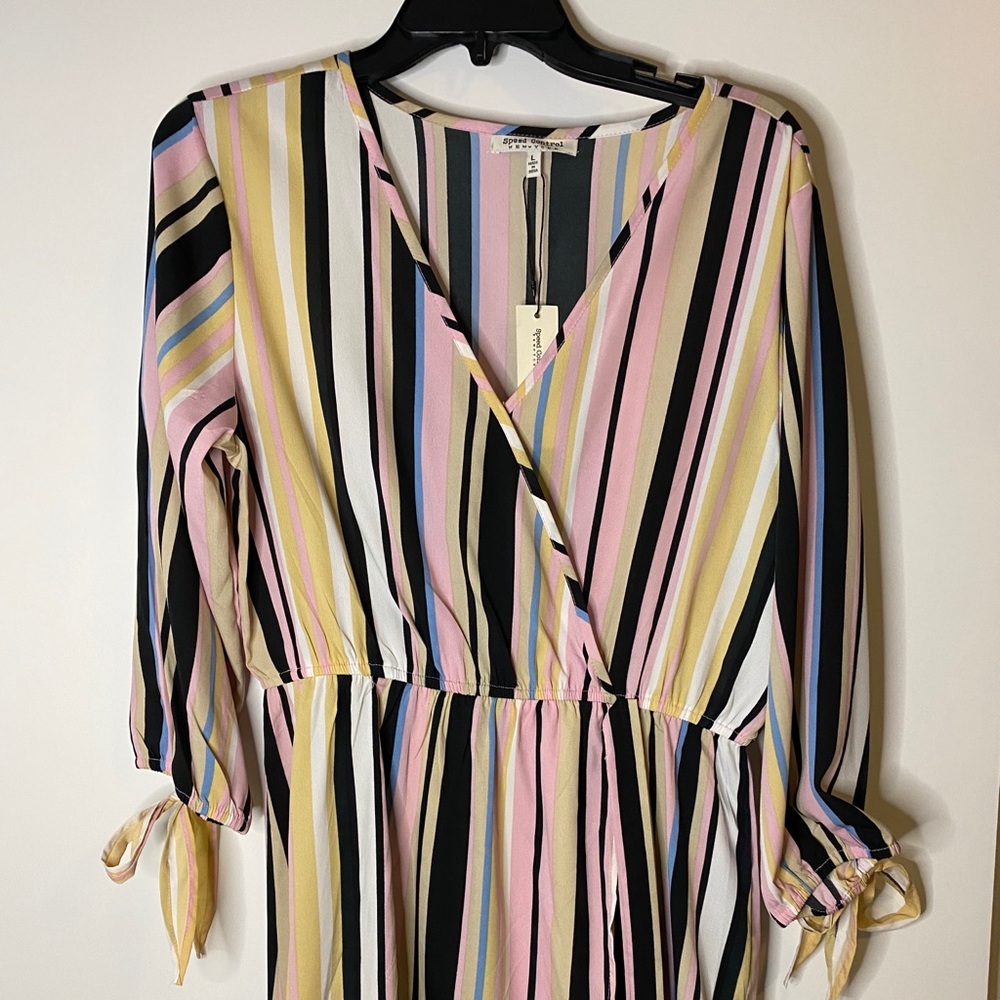 Speed Control Multi Color striped dress